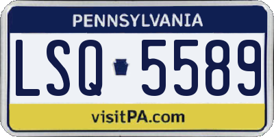 PA license plate LSQ5589