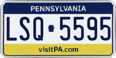 PA license plate LSQ5595