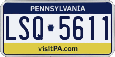 PA license plate LSQ5611