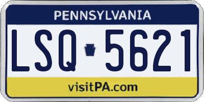 PA license plate LSQ5621