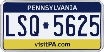 PA license plate LSQ5625