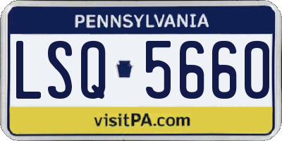PA license plate LSQ5660