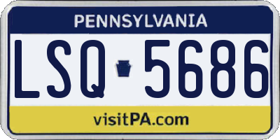 PA license plate LSQ5686