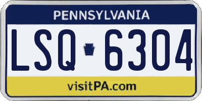 PA license plate LSQ6304