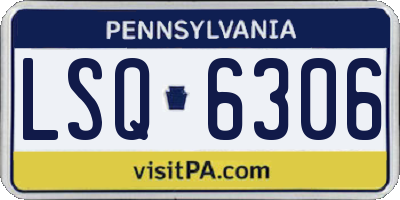 PA license plate LSQ6306