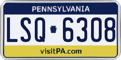 PA license plate LSQ6308