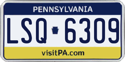 PA license plate LSQ6309