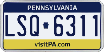 PA license plate LSQ6311