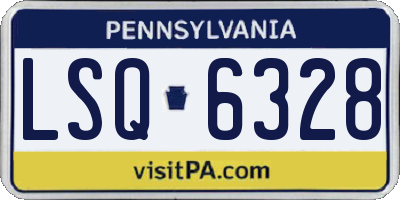 PA license plate LSQ6328