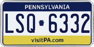 PA license plate LSQ6332