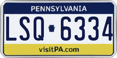 PA license plate LSQ6334
