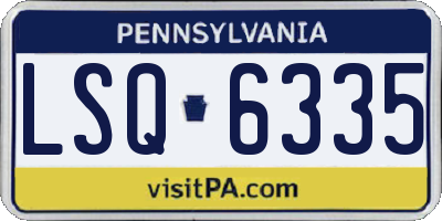 PA license plate LSQ6335