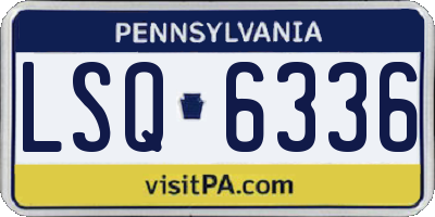 PA license plate LSQ6336