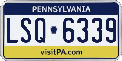 PA license plate LSQ6339