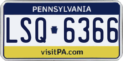 PA license plate LSQ6366