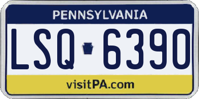 PA license plate LSQ6390