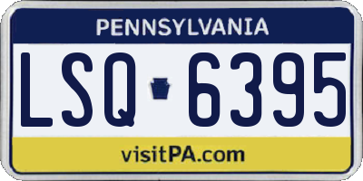 PA license plate LSQ6395