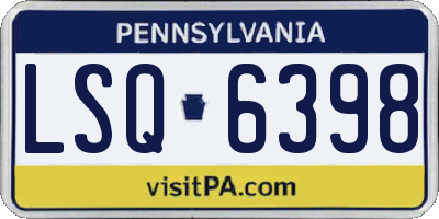 PA license plate LSQ6398