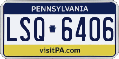 PA license plate LSQ6406