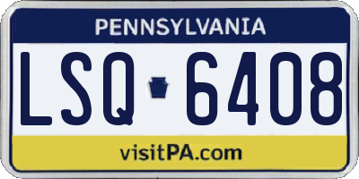PA license plate LSQ6408