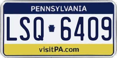 PA license plate LSQ6409