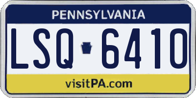 PA license plate LSQ6410