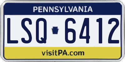 PA license plate LSQ6412