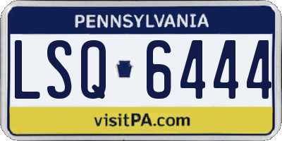 PA license plate LSQ6444