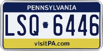 PA license plate LSQ6446