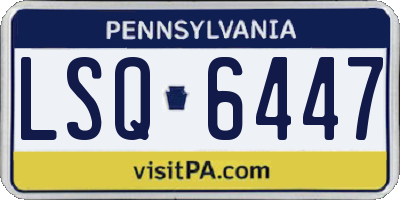 PA license plate LSQ6447
