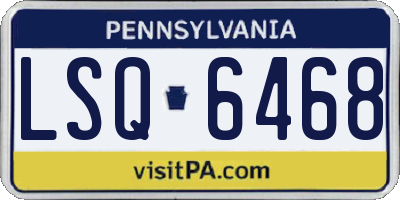 PA license plate LSQ6468