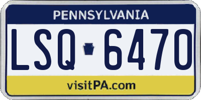 PA license plate LSQ6470