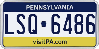 PA license plate LSQ6486