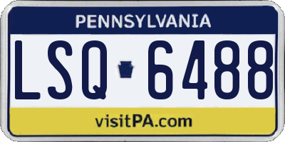 PA license plate LSQ6488