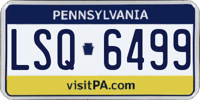 PA license plate LSQ6499