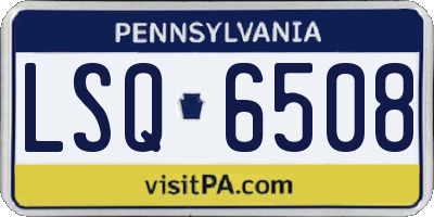 PA license plate LSQ6508