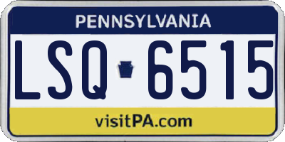 PA license plate LSQ6515