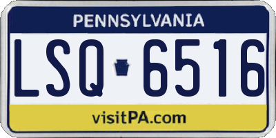 PA license plate LSQ6516