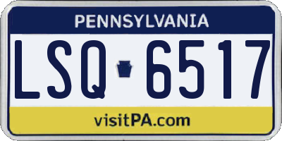 PA license plate LSQ6517