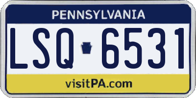 PA license plate LSQ6531