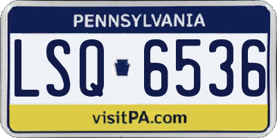 PA license plate LSQ6536