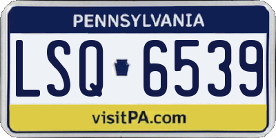 PA license plate LSQ6539