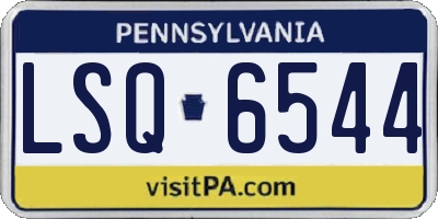 PA license plate LSQ6544