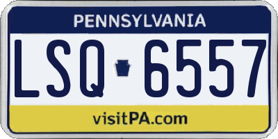 PA license plate LSQ6557