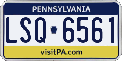 PA license plate LSQ6561