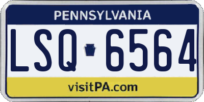 PA license plate LSQ6564