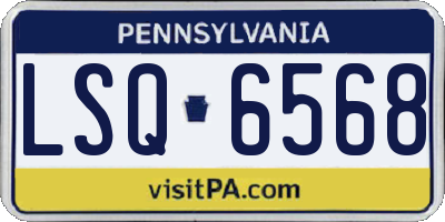 PA license plate LSQ6568