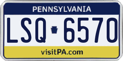 PA license plate LSQ6570