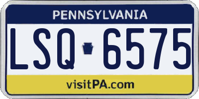 PA license plate LSQ6575