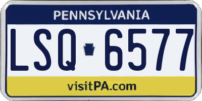 PA license plate LSQ6577